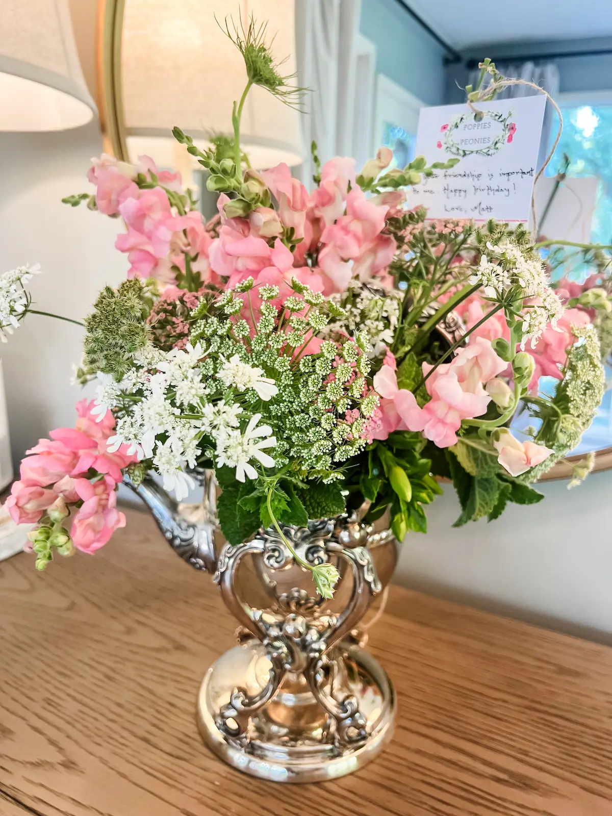 Silver Vessel Arrangement Style