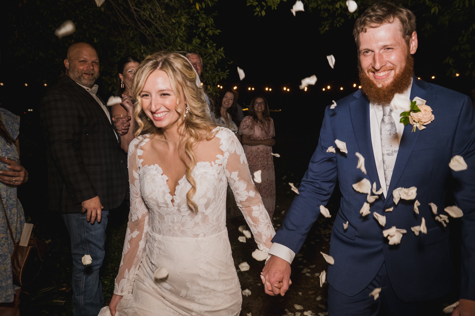 Wedding ceremony at Anderson University garden venue in South Carolina